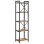 Preview: Bücherregal Eiche handwerklich 40 x 30 x 153 cm Holzwerkstoff