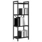 Preview: Bücherregal Schwarze Eiche 40 x 30 x 118 cm Holzwerkstoff