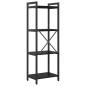 Preview: Bücherregal Schwarze Eiche 40 x 30 x 118 cm Holzwerkstoff
