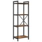 Preview: Bücherregal Räuchereiche 40 x 30 x 118 cm Holz
