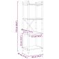Preview: Bücherregal Altholz 40 x 30 x 118 cm Massivholz