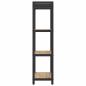 Preview: Bücherregal Eiche handwerklich 40 x 30 x 118 cm Holz und Stahl