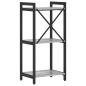 Preview: Bücherregal Grau Sonoma 40 x 30 x 83 cm Holzwerkstoff