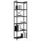 Preview: Bücherregal Schwarze Eiche 60 x 30 x 188 cm Spanplatte