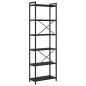 Preview: Bücherregal Schwarze Eiche 60 x 30 x 188 cm Spanplatte