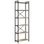 Preview: Bücherregal Sonoma Eiche 60 x 30 x 188 cm MDF und Stahl