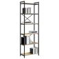 Preview: Bücherregal Sonoma Eiche 60 x 30 x 188 cm MDF und Stahl