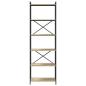 Preview: Bücherregal Sonoma Eiche 60 x 30 x 188 cm MDF und Stahl
