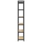 Preview: Bücherregal Sonoma Eiche 60 x 30 x 188 cm MDF und Stahl