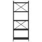 Preview: Bücherregal Schwarze Eiche 60 x 30 x 153 cm Holzwerkstoff