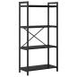 Preview: Bücherregal Schwarze Eiche 60 x 30 x 118 cm Holzwerkstoff