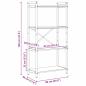Preview: Bücherregal Schwarze Eiche 60 x 30 x 118 cm Holzwerkstoff