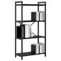 Preview: Bücherregal Schwarze Eiche 60 x 30 x 118 cm Holzwerkstoff