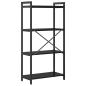 Preview: Bücherregal Schwarze Eiche 60 x 30 x 118 cm Holzwerkstoff