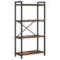 Preview: Bücherregal Räuchereiche 60 x 30 x 118 cm Spanplatte