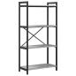 Preview: Bücherregal Grau Sonoma 60 x 30 x 118 cm Holzwerkstoff