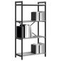 Preview: Bücherregal Grau Sonoma 60 x 30 x 118 cm Holzwerkstoff