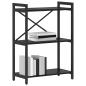Preview: Bücherregal Schwarze Eiche 60 x 30 x 83 cm Holzwerkstoff