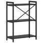 Preview: Bücherregal Schwarze Eiche 60 x 30 x 83 cm Holzwerkstoff
