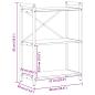 Preview: Bücherregal Räuchereiche 60 x 30 x 83 cm Holzwerkstoff