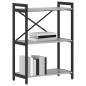 Preview: Bücherregal Grau Sonoma 60 x 30 x 83 cm Holzwerkstoff