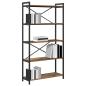 Preview: Bücherregal Altholz 80 x 30 x 153 cm Holz und Stahl