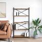 Preview: Bücherregal Altholz 80 x 30 x 153 cm Holz und Stahl