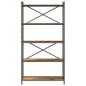 Preview: Bücherregal Altholz 80 x 30 x 153 cm Holz und Stahl