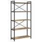 Preview: Bücherregal Eiche handwerklich 80 x 30 x 153 cm Holzwerkstoff