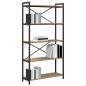 Preview: Bücherregal Eiche handwerklich 80 x 30 x 153 cm Holzwerkstoff