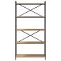 Preview: Bücherregal Eiche handwerklich 80 x 30 x 153 cm Holzwerkstoff