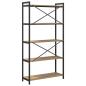 Preview: Bücherregal Eiche handwerklich 80 x 30 x 153 cm Holzwerkstoff