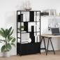 Preview: Regal Schwarz Eiche 80 x 30 x 155,5 cm Holzwerkstoff