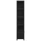 Preview: Regal Schwarz Eiche 80 x 30 x 155,5 cm Holzwerkstoff