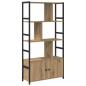 Preview: Regal Handwerklich gefertigter Eichenholz 80 x 30 x 155,5 cm