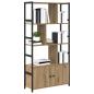 Preview: Regal Handwerklich gefertigter Eichenholz 80 x 30 x 155,5 cm
