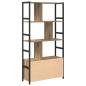 Preview: Regal Handwerklich gefertigter Eichenholz 80 x 30 x 155,5 cm