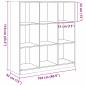 Preview: Bücherregal / Raumteiler Wachsbraun 104 x 33 x 110 cm