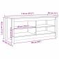 Preview: Schuhbank Wachsbraun 110 x 38 x 45.5 cm Massivholz Kiefer
