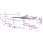 Preview: Bettgestell Wachsbraun 100 x 200 cm Massivholz Kiefer
