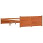 Preview: Bettgestell Wachsbraun 120 x 200 cm Massivholz Kiefer