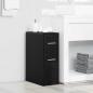 Preview: ARDEBO.de - Schlanker Badezimmer-Schrank Schwarze Eiche 22 x 44 x 61,5 cm