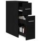 Preview: Schlanker Badezimmer-Schrank Schwarze Eiche 22 x 44 x 61,5 cm