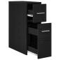 Preview: Schlanker Badezimmer-Schrank Schwarze Eiche 22 x 44 x 61,5 cm