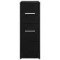 Preview: Schlanker Badezimmer-Schrank Schwarze Eiche 22 x 44 x 61,5 cm
