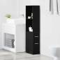 Preview: ARDEBO.de - Schmaler Badezimmer-Schrank Schwarze Eiche 22 x 41 x 135 cm
