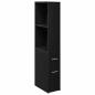 Preview: Schmaler Badezimmer-Schrank Schwarze Eiche 22 x 41 x 135 cm