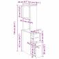Preview: Schmaler Badezimmer-Schrank Schwarze Eiche 22 x 41 x 135 cm