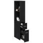 Preview: Schmaler Badezimmer-Schrank Schwarze Eiche 22 x 41 x 135 cm