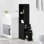 Preview: Schmaler Badezimmer-Schrank Schwarze Eiche 22 x 41 x 135 cm